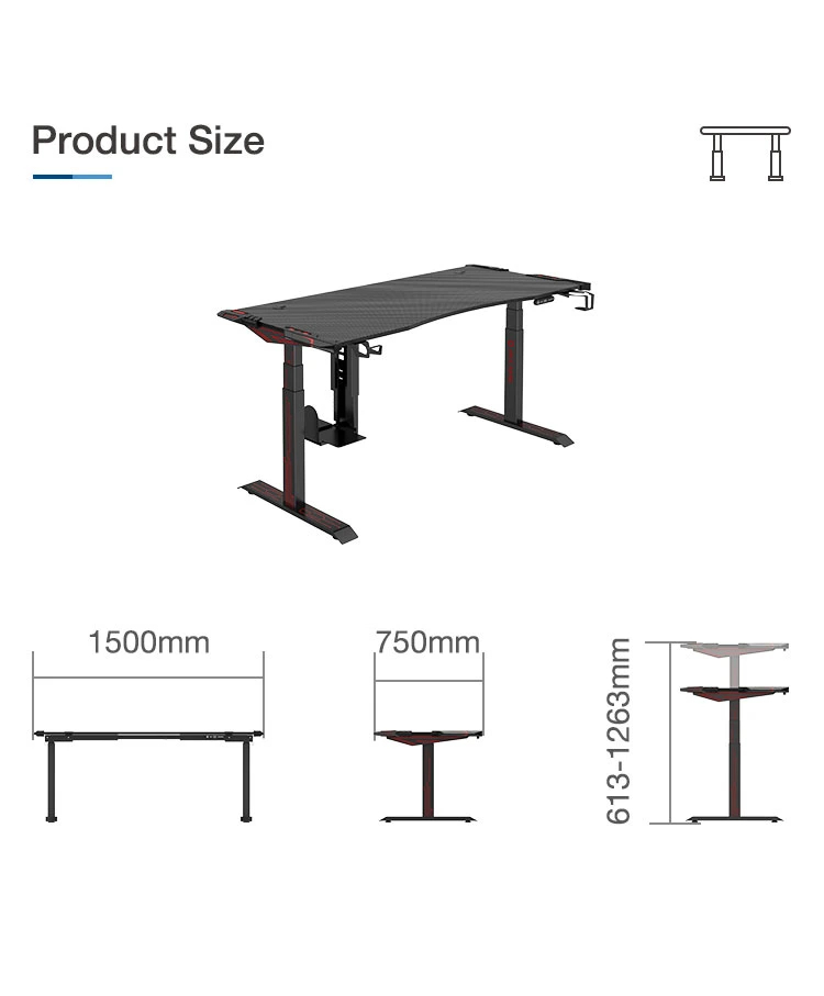 Jiecang Office Gaming Table Game Room Design Cheap Stand Adjustable Desk Factory
