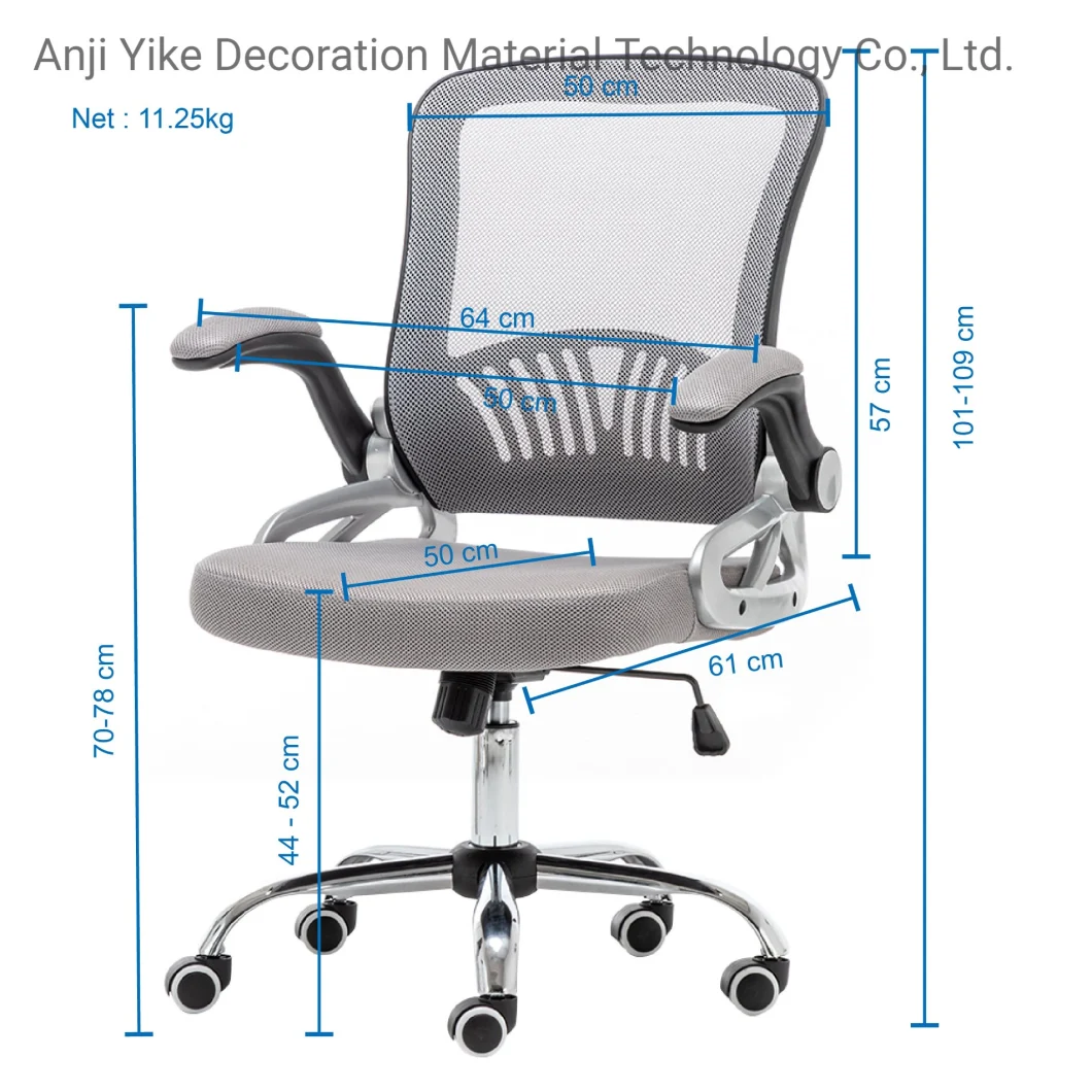 Office Chair Ergonomic Lumbar Support and Flip-up Arms Desk Chair Computer Mesh Chair