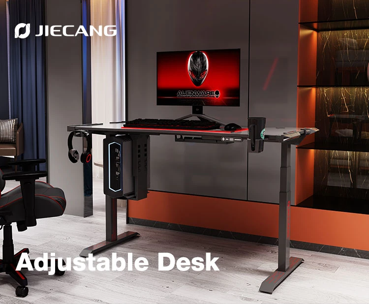 Jiecang Office Gaming Table Game Room Design Cheap Stand Adjustable Desk Factory