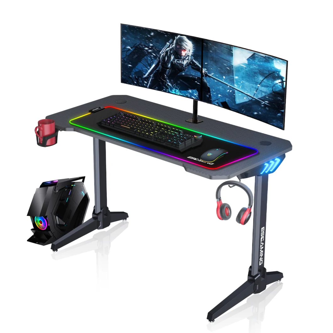 Free Sample Table Folding White L Shaped Portable Internet Cafe Glass Stand Foldable Gaming Top Set Wall Computer Desk for Home