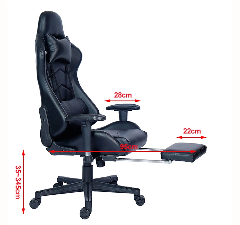 High Back Ergonomic Swivel PC Computer Gamer Gaming Chairs with Footrest
