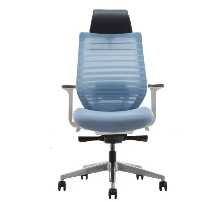 Ergonomic Luxury Modern White Nylon Back Mesh Staff Revolving Executive Swivel Office Chair with Arm