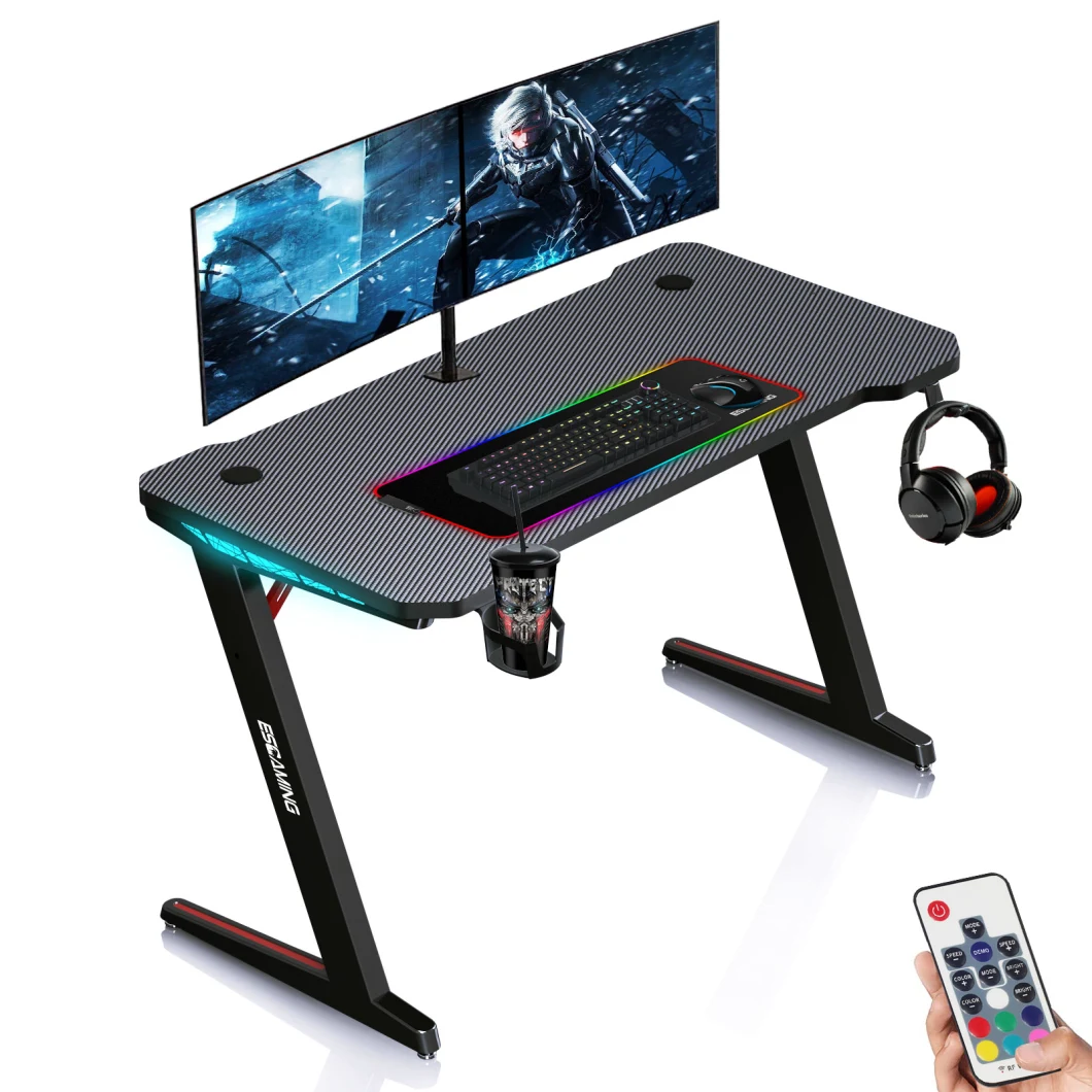 Light Luxury Computer Gaming Desk Solid Metal Desk Adjustable PC Desk Desktop