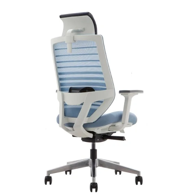 Ergonomic Luxury Modern White Nylon Back Mesh Staff Revolving Executive Swivel Office Chair with Arm