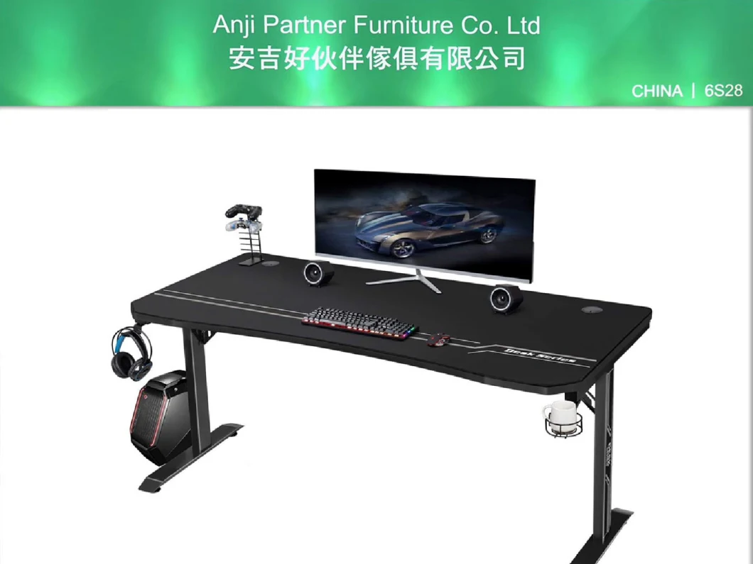 Gaming Table and Chair Set Gaming Table Computer Desk with Headphone Cup Holder Gaming Desktop Table Gaming Table