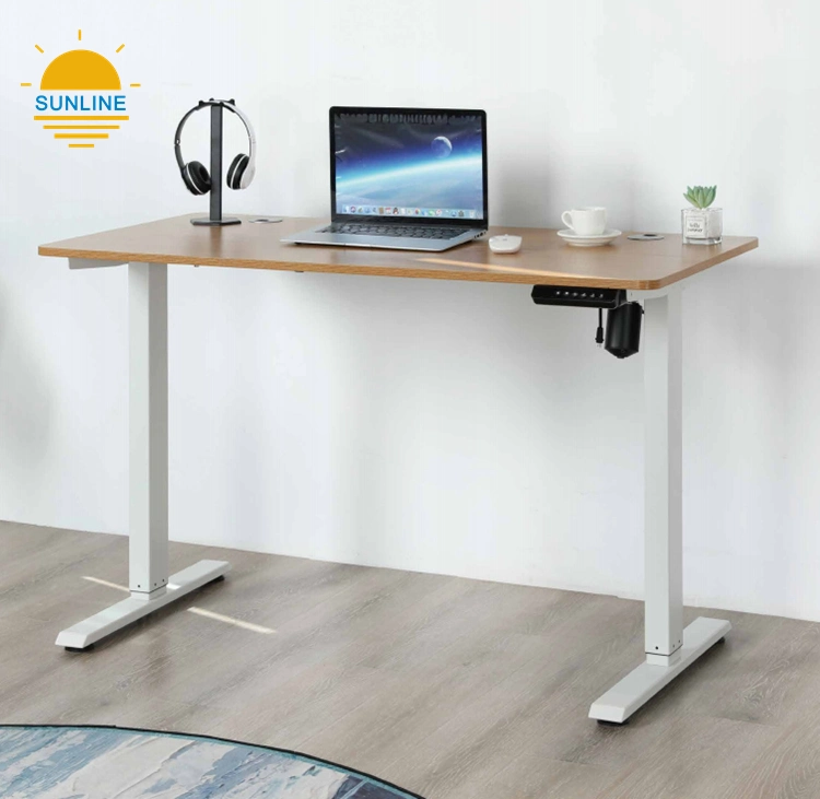 Factory Direct Sell Motor Rounded Lifting Office Desk Height Adjustable Gaming Table Smart Electric Standing Desk