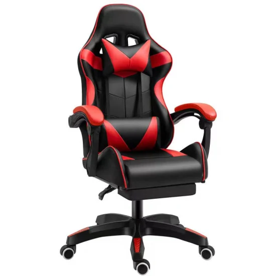 Leather Design Ergonomic Swivel Recliner Gaming Chair Silla with Footrest