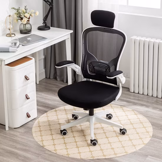 Office Chair Ergonomic Lumbar Support and Flip-up Arms Desk Chair Computer Mesh Chair