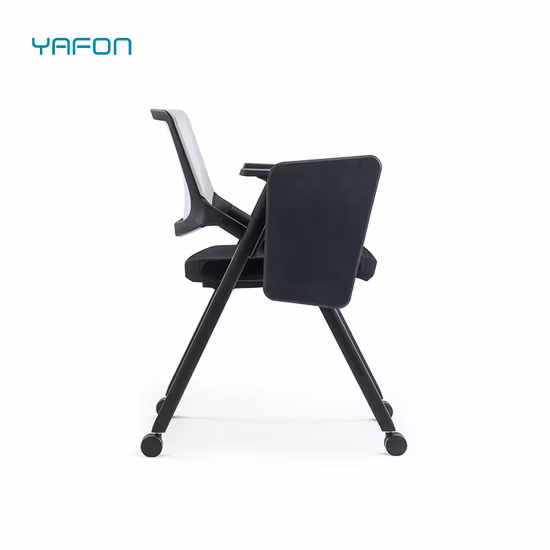 Office Upholstered Foldable Lecture Training Room Adult Student Study Tablet Arm Table Chair with Writing Pad for Sale